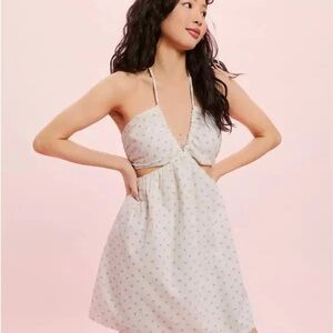 AE ruched halter dress 🩵🕊️
